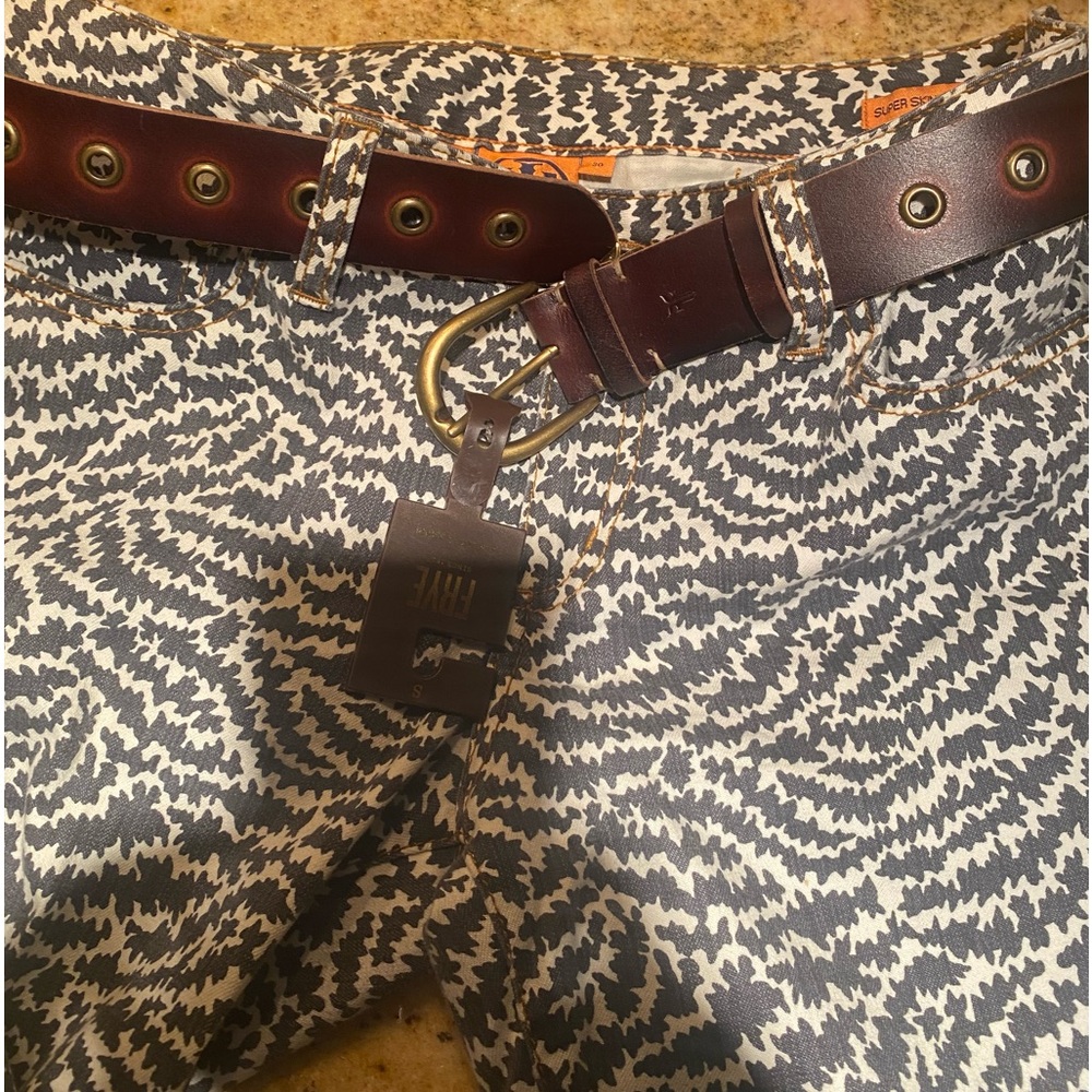 Tory Burch zebra skinny pants never worn size 30 (belt sold separately)